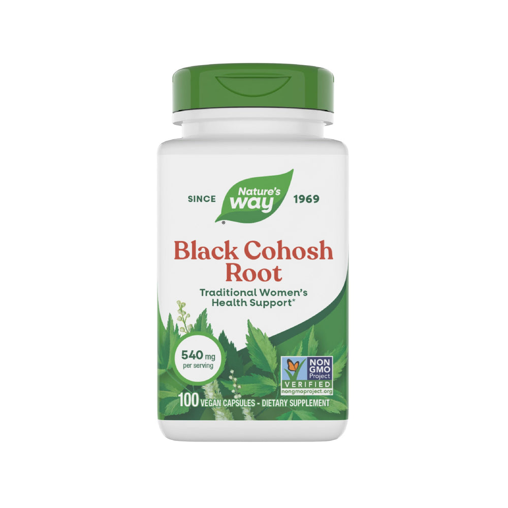 Nature's Way Black Cohosh Root 540 mg capsules bottle