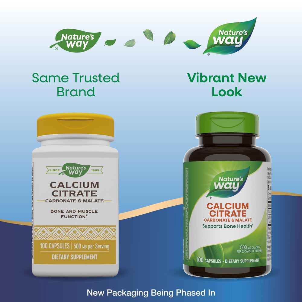 Bottle of Nature's Way Calcium Citrate supplement