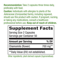 Chamomile flower capsules bottle image