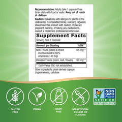 Milk thistle seed extract highlighting 80% silymarin