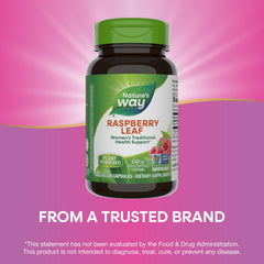 Non-GMO Project Verified seal on Raspberry Leaf bottle