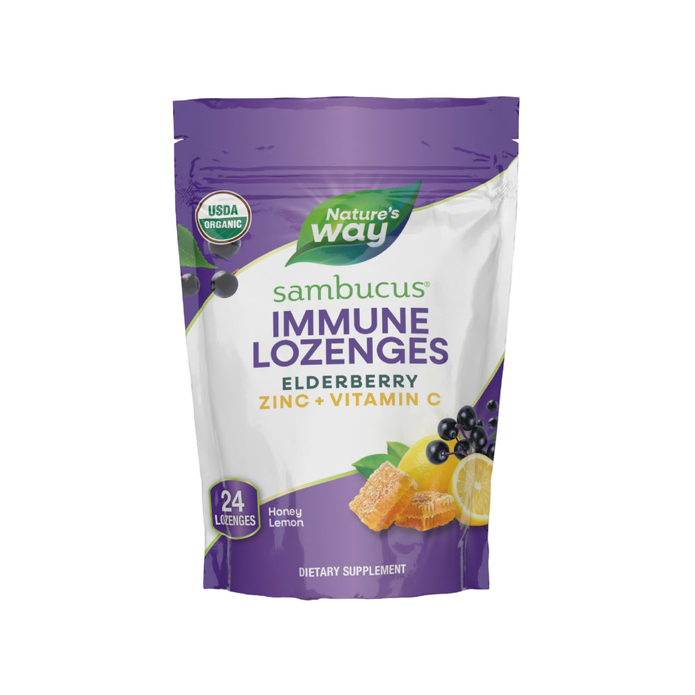 Nature's Way Sambucus Immune Lozenges honey lemon packaging