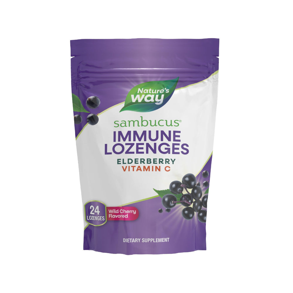Nature’s Way Sambucus Immune Lozenges – wild cherry flavor main image