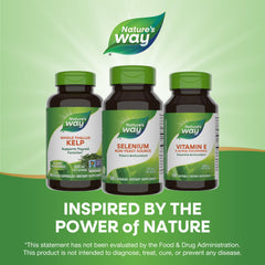Nature's Way Selenium product packaging and 100 capsules