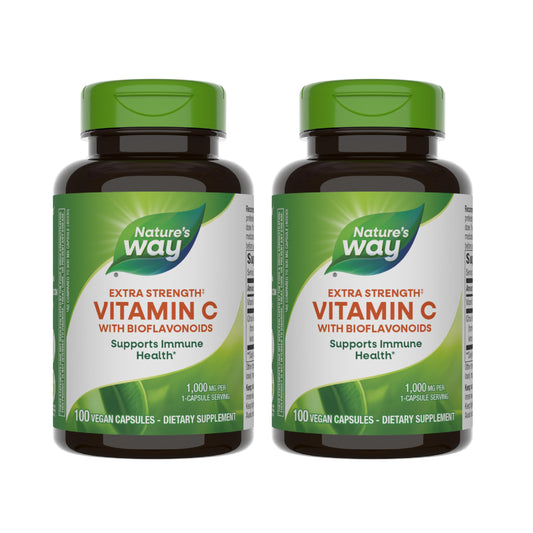 Bottle of Nature’s Way Vitamin C with Bioflavonoids label