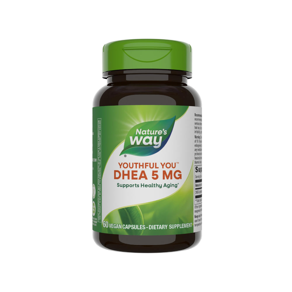 Nature's Way Youthful You DHEA 5 mg bottle label