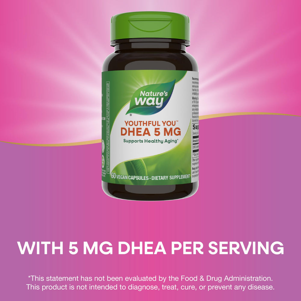Dosage information for Nature's Way DHEA 5 mg