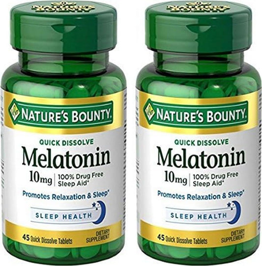 Nature's Bounty Melatonin Quick Dissolve Tablet 45 Count Pack of 2 – main product image