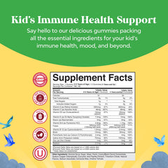 Close-up of assorted colorful kid's multivitamin gummies