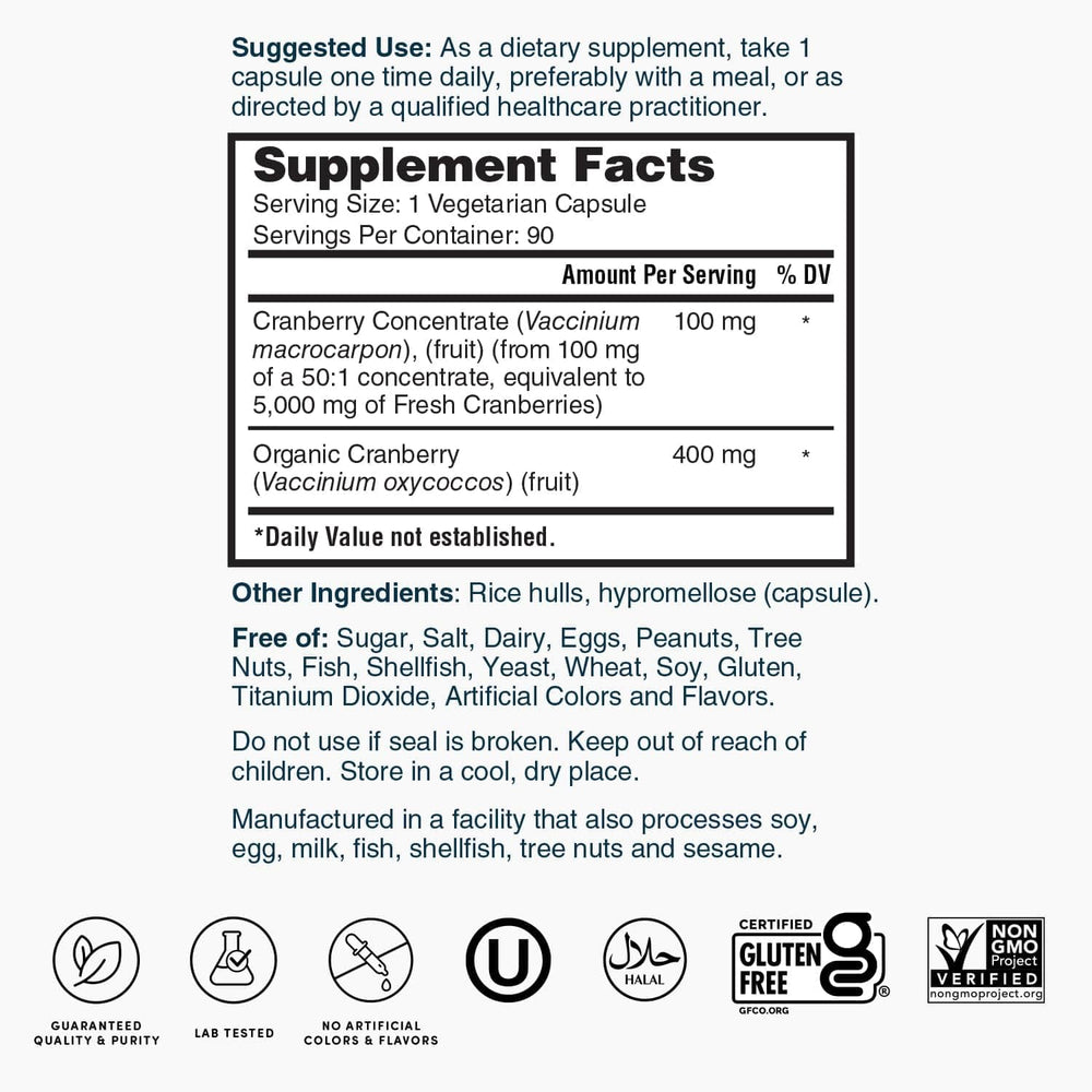 Cranberry 5400mg capsules from Nature's Lab