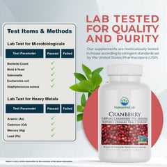 Pack of two Nature's Lab Cranberry 5400mg bottles (90 capsules each)