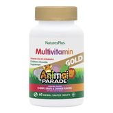 Front view of Natures Plus Animal Parade Source of Life Gold Children's Multivitamin bottle