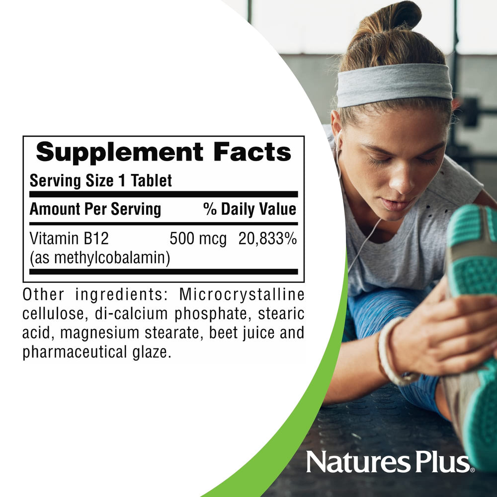 Close-up of B12 vegetarian tablets