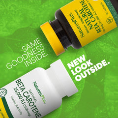 Beta Carotene 25,000 IU softgels with label