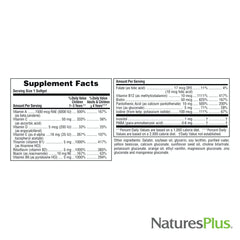 Ingredients list and vitamins