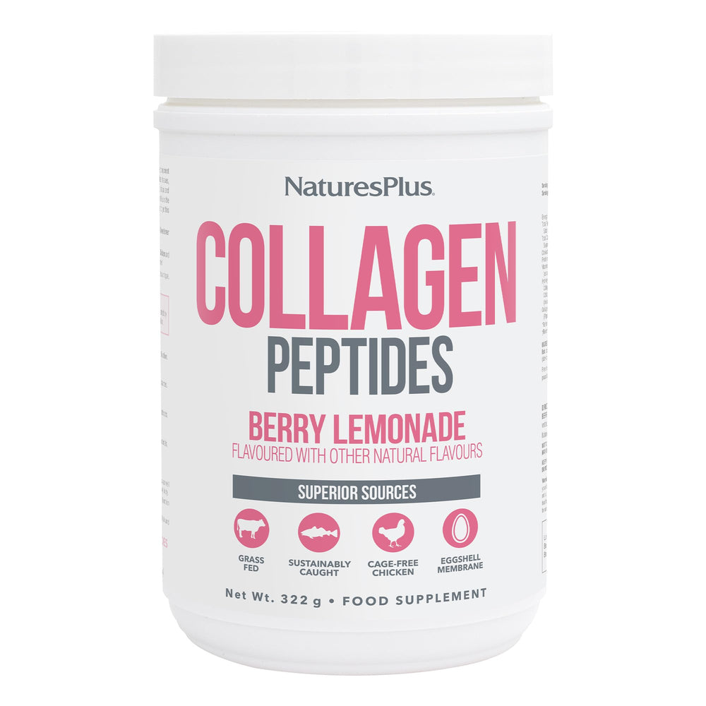 Natures Plus Collagen Peptides Berry Lemonade product front label