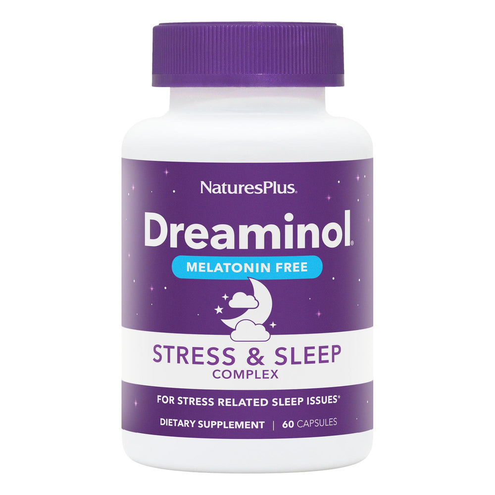Bottle of Natures Plus DREAMINOL Stress & Sleep Complex