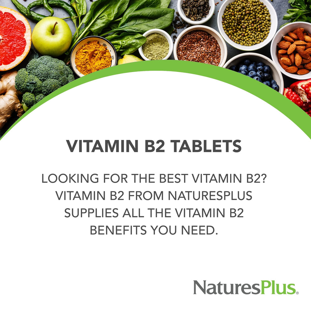 Close-up of product label for Vitamin B2 Riboflavin 100 mg