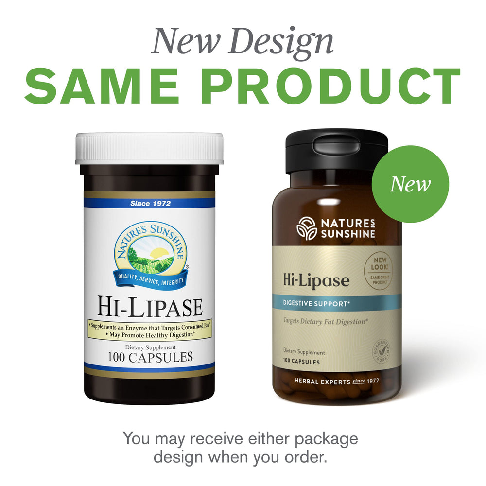Healthy digestion concept with Lipase dietary supplement