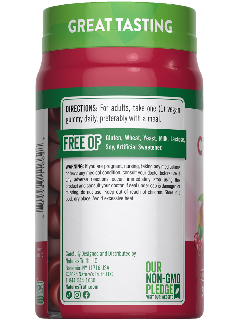 Product shot: Nature's Truth Cranberry Gummies Pack 2