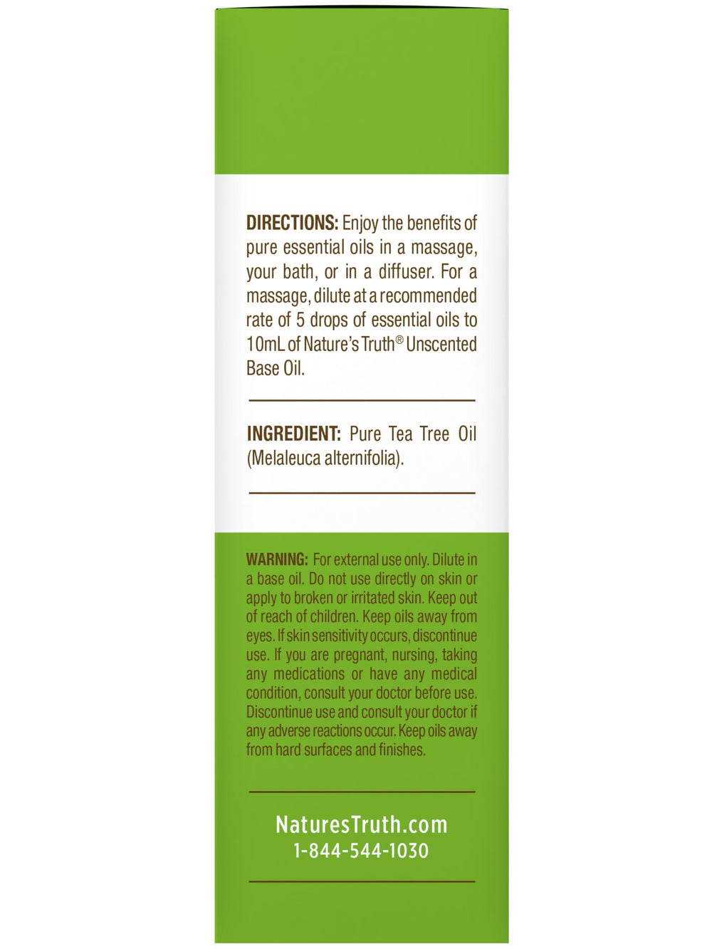 Lab-tested purity badge for tea tree essential oil