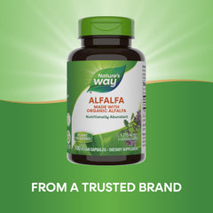 Nature's Way Alfalfa packaging with 100 capsules (packaging may vary)