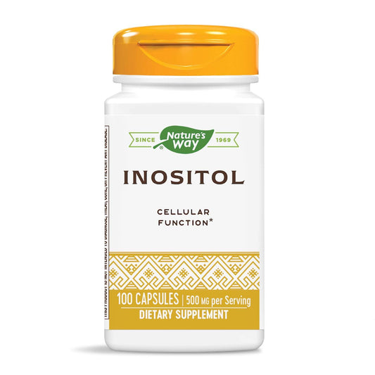 Nature's Way Inositol bottle, 500 mg per serving, 100 capsules