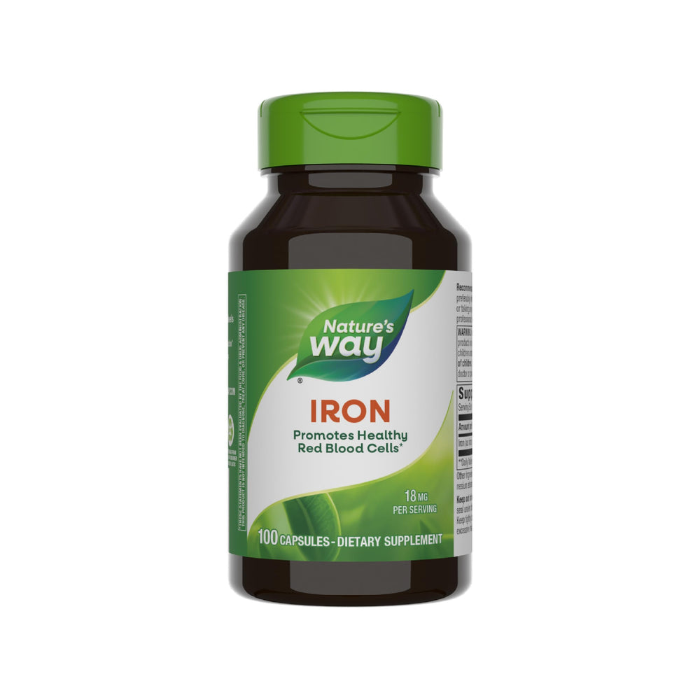 Nature's Way Iron bottle with gluten-free capsules