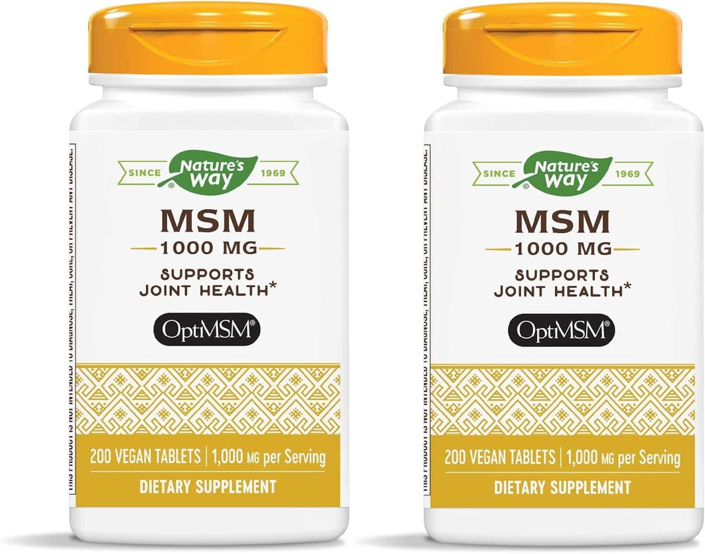 Nature's Way MSM 1000 mg joint health supplement bottle front view