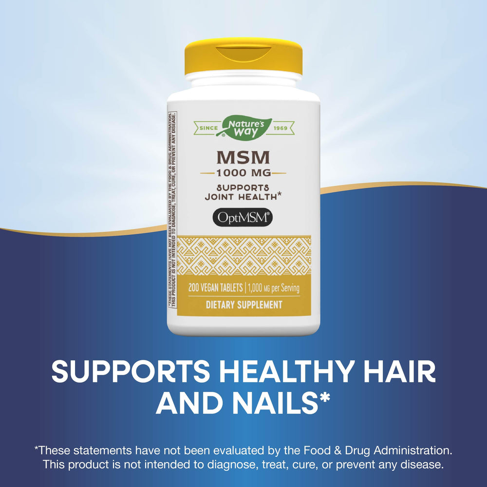 Pack of two Nature's Way MSM 1000 mg bottles