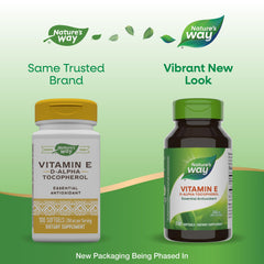 Nature's Way Vitamin E label and packaging