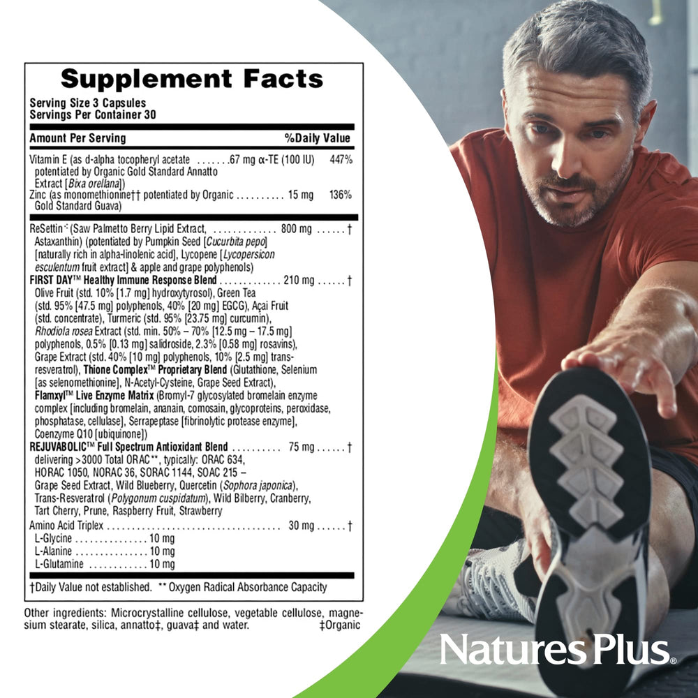 Zinc, lycopene, and vitamin E capsules