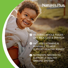 NaturesPlus Animal Parade Grape Flavor nutrition facts panel
