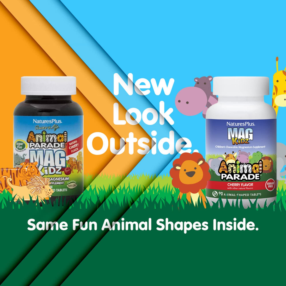 Product label showing MagKidz sugar-free formula