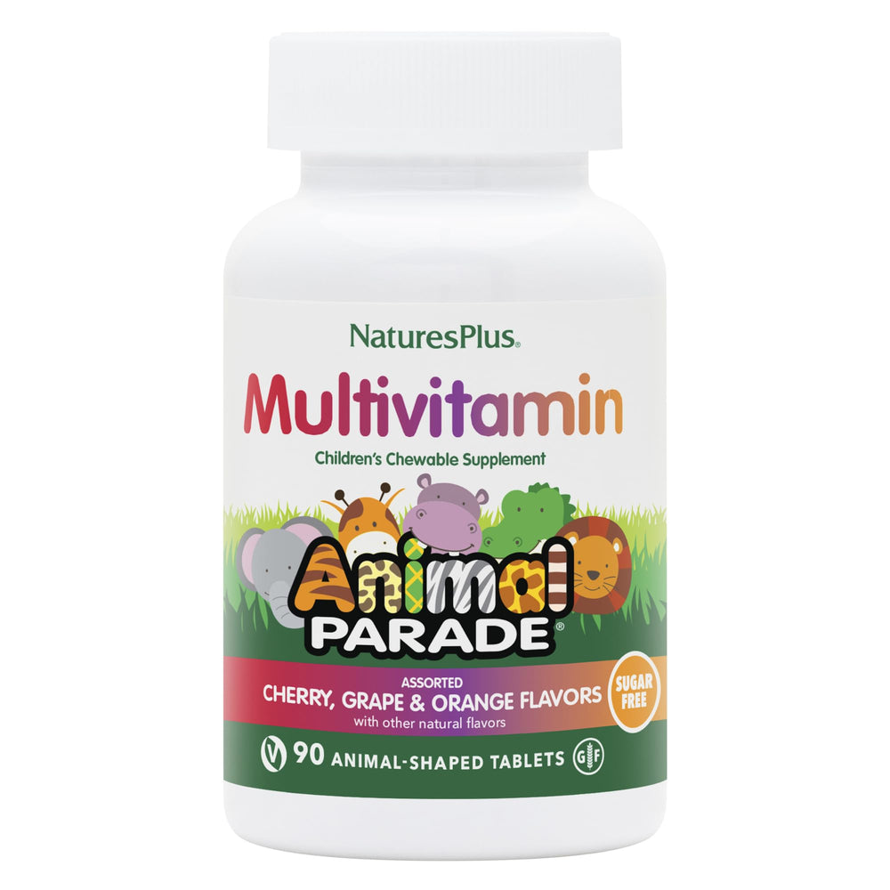 Front view of NaturesPlus Animal Parade Sugar-Free Kids Multivitamin 2-pack