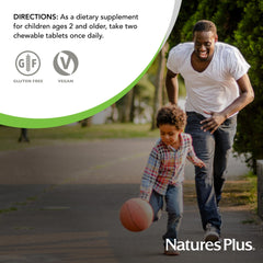 Ingredients list for Nature's Plus Animal Parade Vitamin C kids chewables