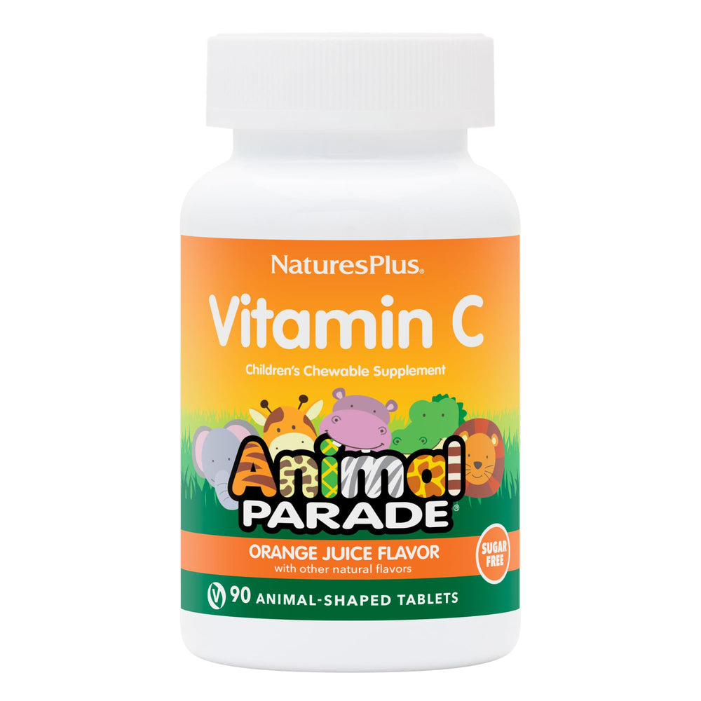 NaturesPlus Animal Parade Vitamin C for Kids orange-flavored, 2-pack bottles