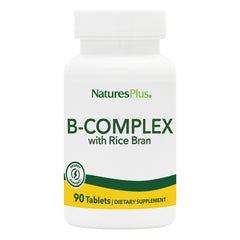 NaturesPlus B-Complex with Rice Bran bottle on white background