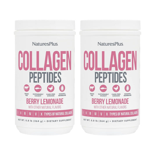 NaturesPlus Collagen Peptides Berry Lemonade powder container