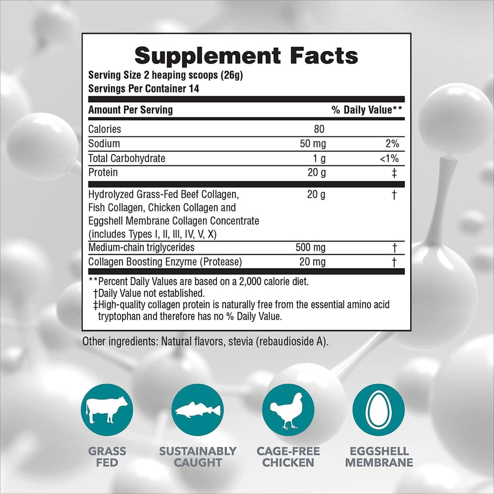 Back view of Nature's Plus Collagen Peptides Vanilla 2-pack