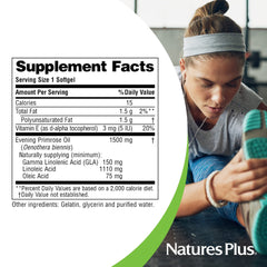 Bottle displaying 60 softgels serving size information