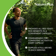 Supplement facts panel for Red Yeast Rice 1200 mg