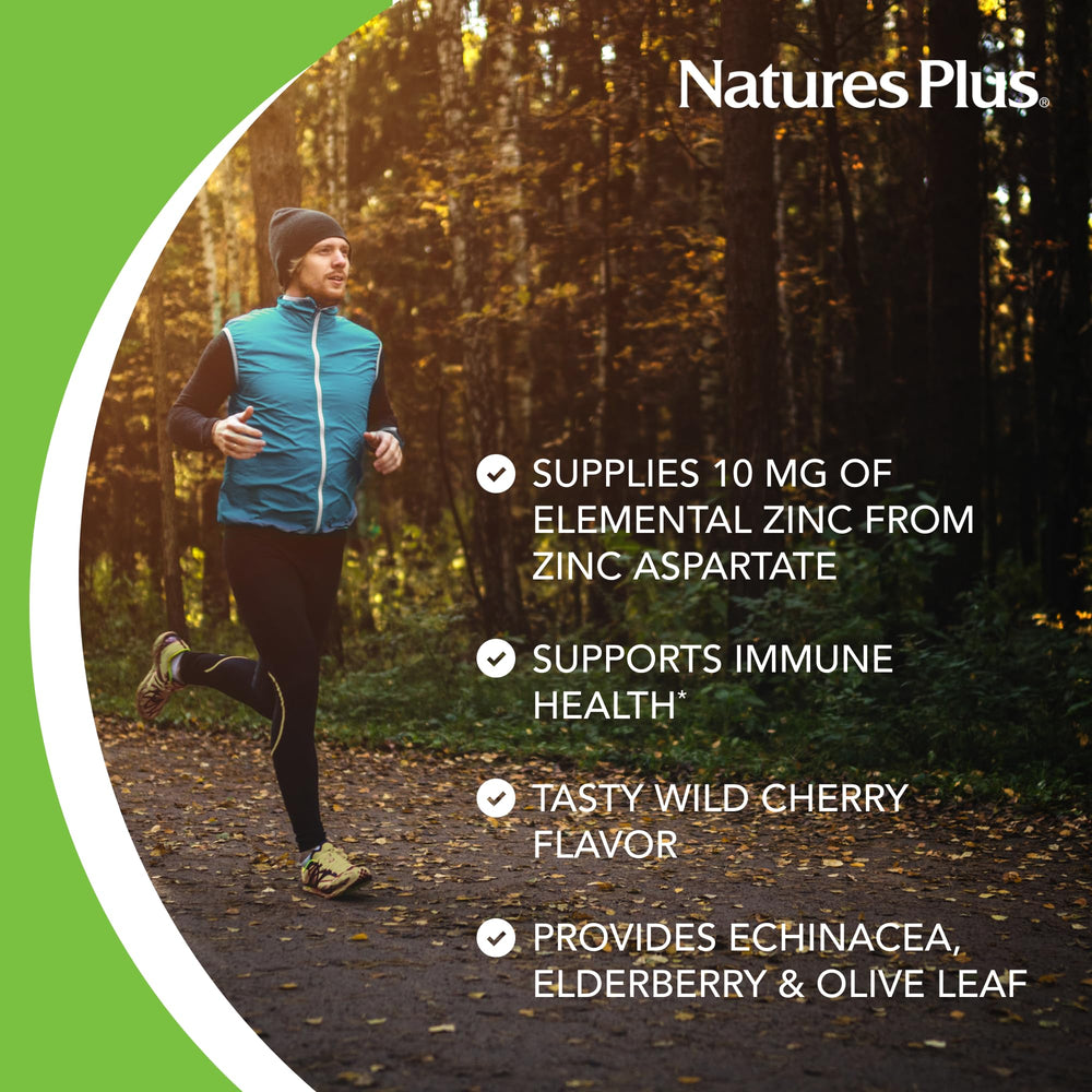Ingredients and supplement facts for ImmunActin Wild Cherry lozenges.
