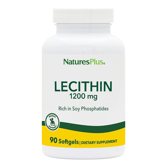 Front of NaturesPlus Lecithin 1200 mg bottle