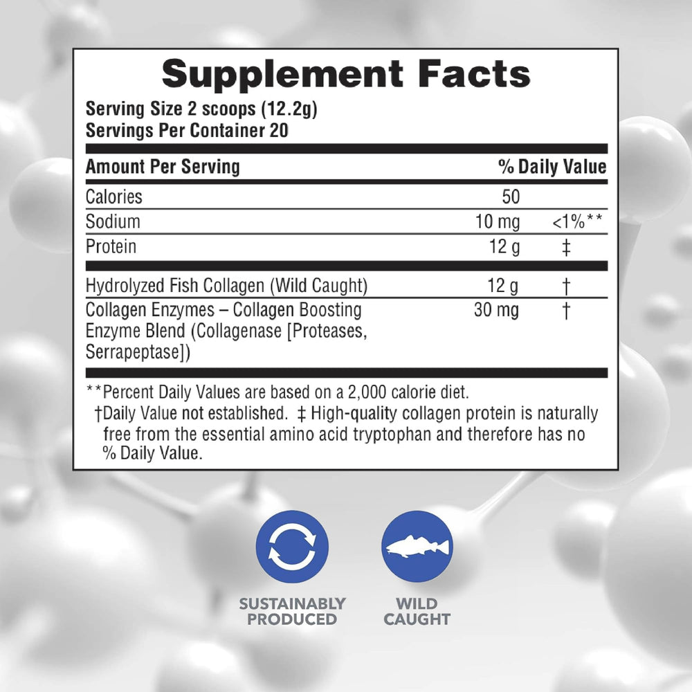 Front label of NaturesPlus Marine Collagen Peptides packaging