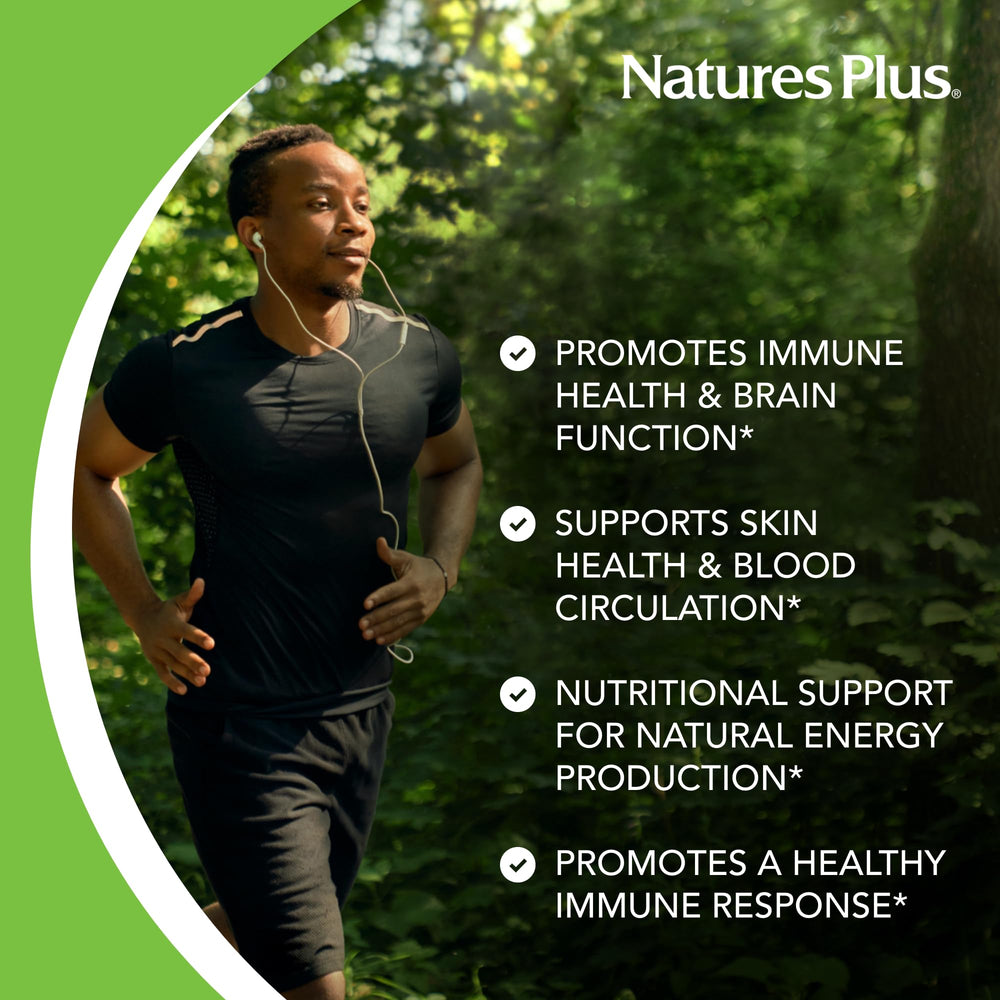 Benefits graphic highlighting Vitamin B3 supporting skin health and no-flush formula