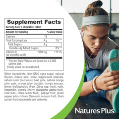 Gluten-free and vegan labeling on vitamin C bottle