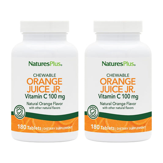 NaturesPlus Orange Juice Jr. vitamin C chewables front bottle