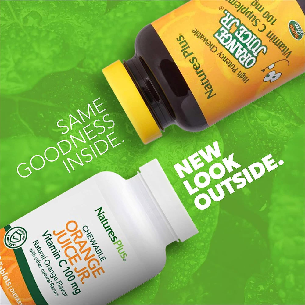 Pack of 2 boxes of NaturesPlus Orange Juice Jr. chewables