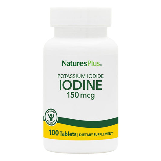 NaturesPlus Potassium Iodide vegan tablets bottle front view